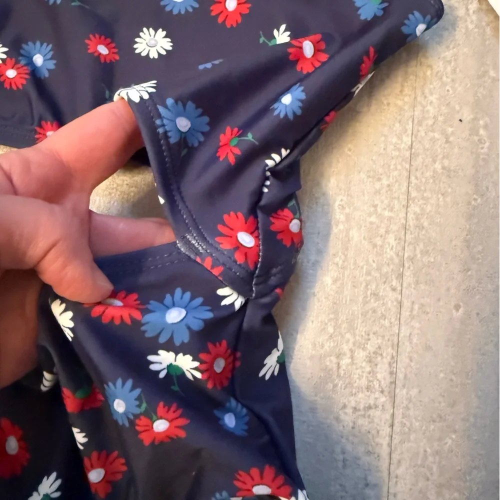 Old Navy cutout red / white / blue one-piece swimsuit